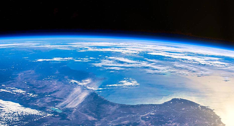 An view of earth from space